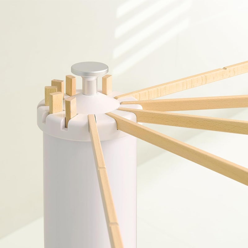 JOOM Four Legs Clothes Drying Rack, Garment Rack Portable and Foldable Space Saving Laundry Drying Rack - Drying Rack Floor Folding Balcony Bedroom Solid Invisible Household - Image 3